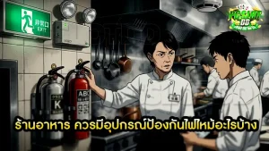 ร้านอาหาร ควรมีอุปกรณ์ป้องกันไฟไหม้อะไรบ้าง